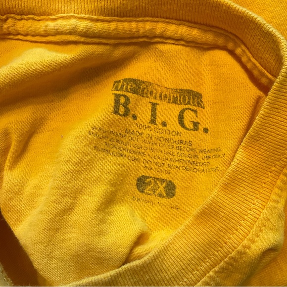 The Notorious B.I.G Yellow Tee Shirt. Size 2X - Picture 5 of 7